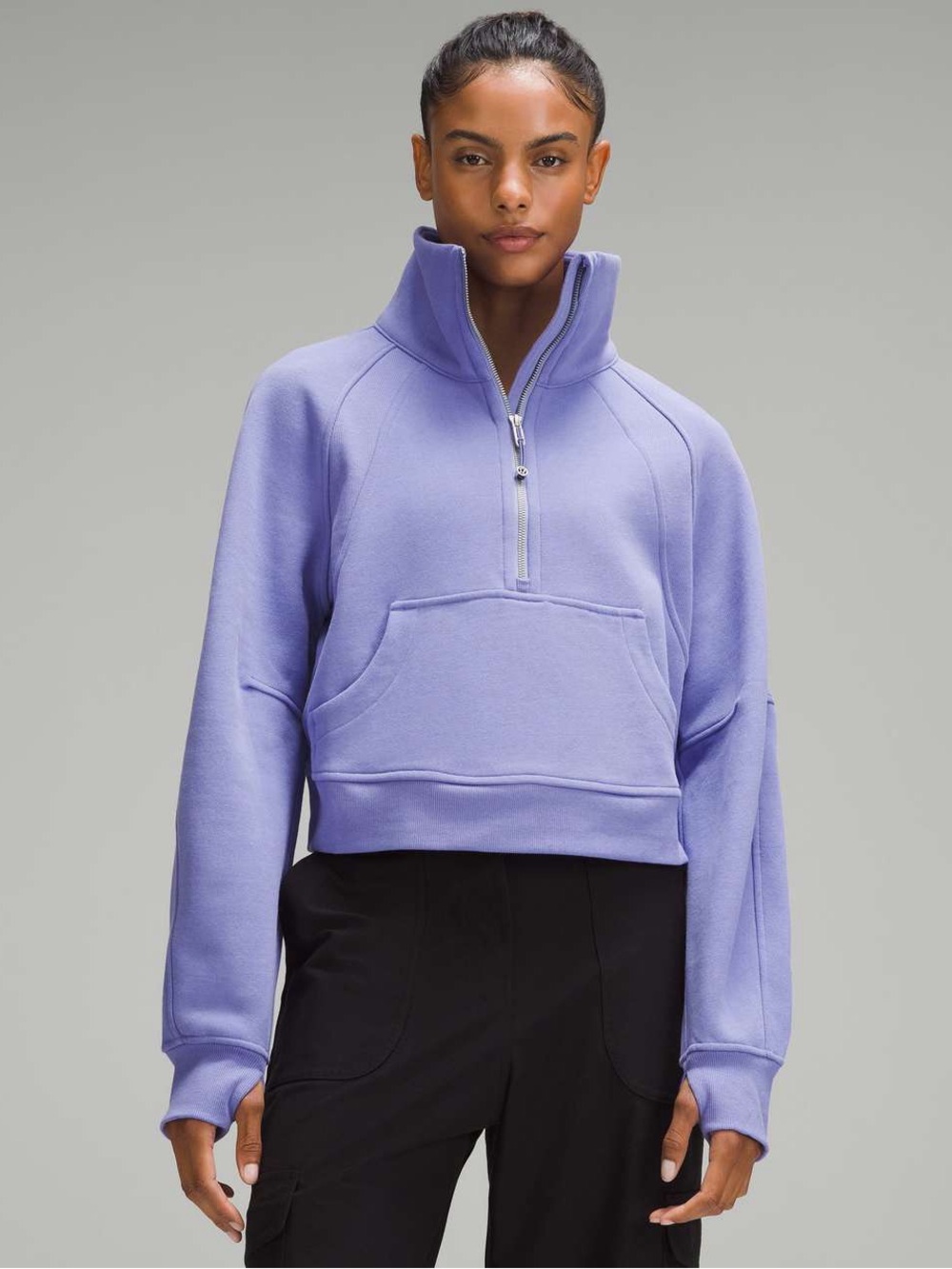 Lululemon Athletica Half Zip Scuba Dark Lavender- Size XS/S